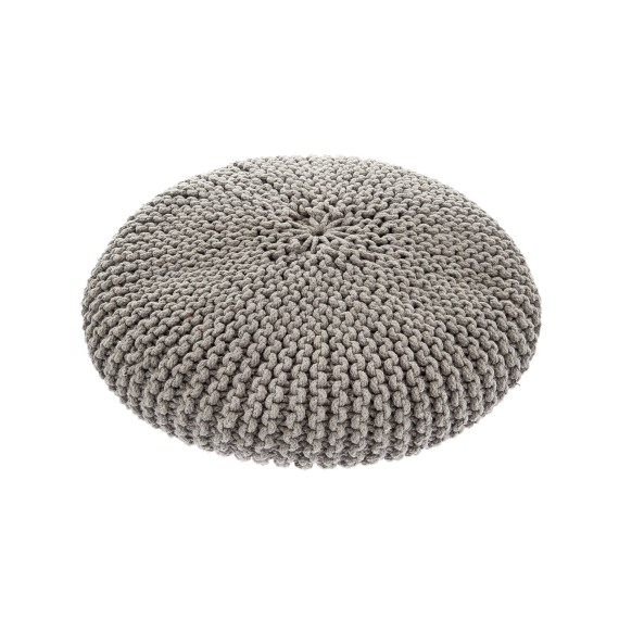Pouf pour chien en macramé – Coussin rond en polyester pour plus de confort et de détente – Portable - T991-P