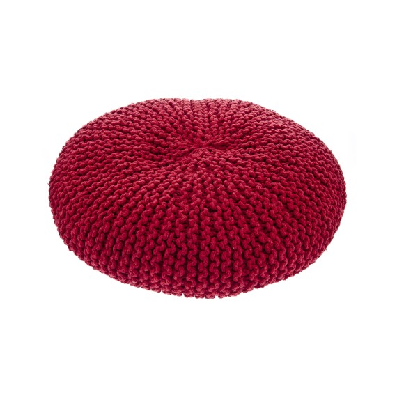 Pouf pour chien en macramé – Coussin rond en polyester pour plus de confort et de détente – Portable - T991-P