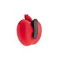 Sac à friandises pomme - Pochette à friandises pour dressage de chien - Silicone rouge - 13 x 12 x 5 cm