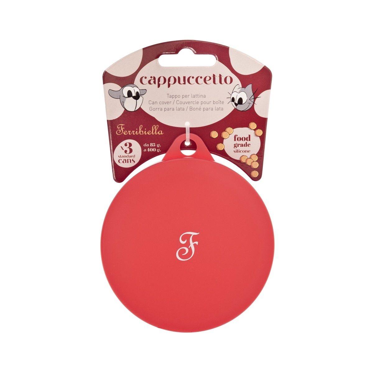 Couvercles universels Cappuccetto – Set de 6 – Rouge