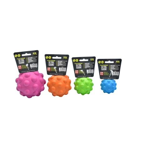 Boules à ultrasons FX - Jouet couineur et d'entraînement aux soins dentaires - Saveur vanille - Caoutchouc durable