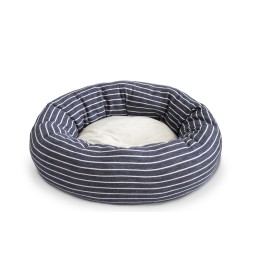 Panier Donut pour animaux – Coussin rond ultra-doux pour chiens et chats – Matériau polyester confortable – 61 x 61 x 15 cm