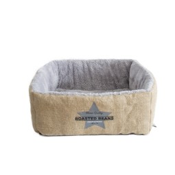 Panier rembourré Cubotto pour animaux de compagnie – Design confortable en jute pour chiens et chats – Coussin en polyester doux
