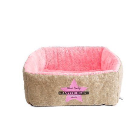 Panier rembourré Cubotto pour animaux de compagnie – Design confortable en jute pour chiens et chats – Coussin en polyester doux
