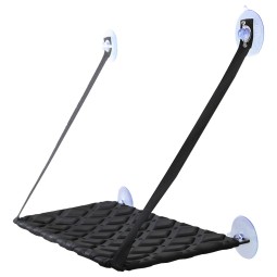 Hamac de fenêtre pour chats – Panier en polyester et métal – Espace de repos confortable et sécurisé 59 x 35 cm, jusqu'à 10 kg