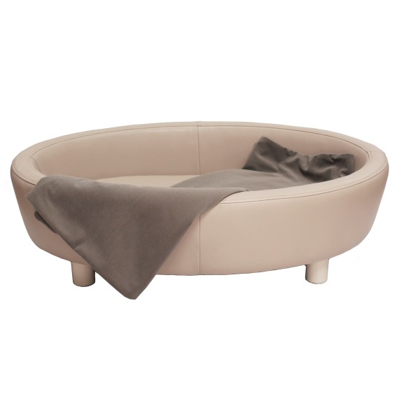 Canapé Gris Maison – Panier pour animaux durable – Standard – 83 x 63 x 23 cm / PU et bois