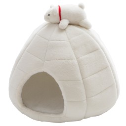 Iceberg Igloo – Panier pour chat en polyester – Abri confortable et sécurisé pour chats 43 x 43 x 40 cm