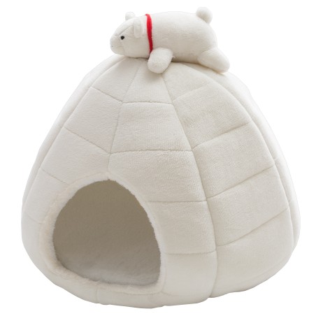 Iceberg Igloo – Panier pour chat en polyester – Abri confortable et sécurisé pour chats 43 x 43 x 40 cm