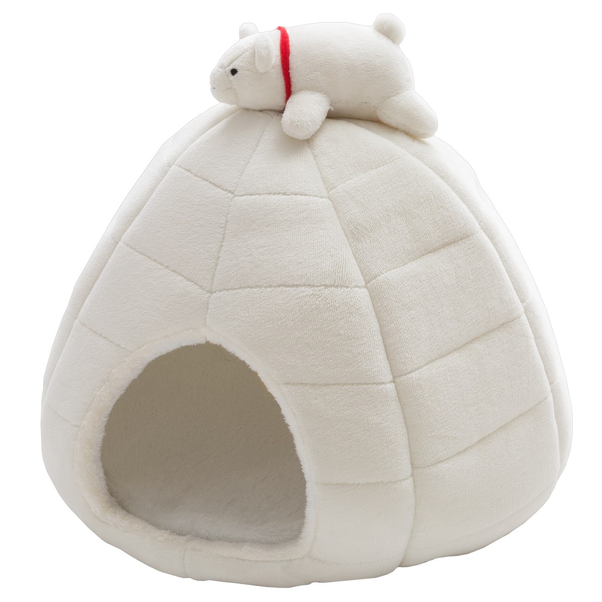 Iceberg Igloo – Panier pour chat en polyester – Abri confortable et sécurisé pour chats 43 x 43 x 40 cm