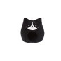 Lit pour chat noir igloo – Nid fermé en polyester doux pour plus de confort et de sécurité – 38 x 44 x 40 cm