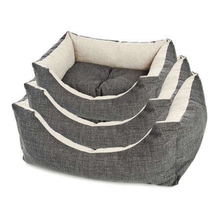 Cool Grey Dogbeds 3 – Paniers pour animaux en polyester et coton – Ensemble de 3 lits portables pour le confort et la détente