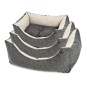 Cool Grey Dogbeds 3 – Paniers pour animaux en polyester et coton – Ensemble de 3 lits portables pour le confort et la détente