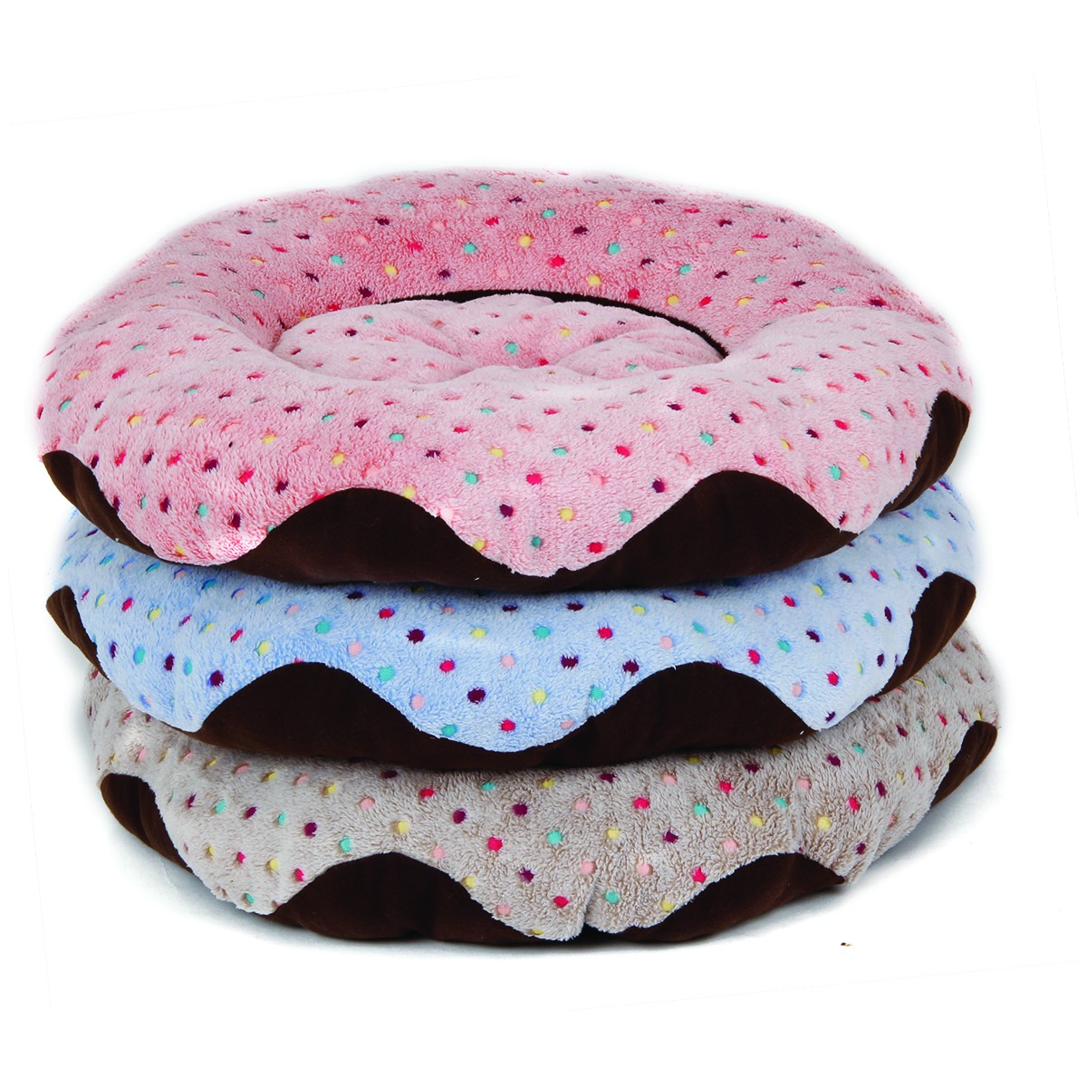 Coussins pour animaux de compagnie en polyester, lot de 3, doux et confortables, pour un repos confortable et relaxant