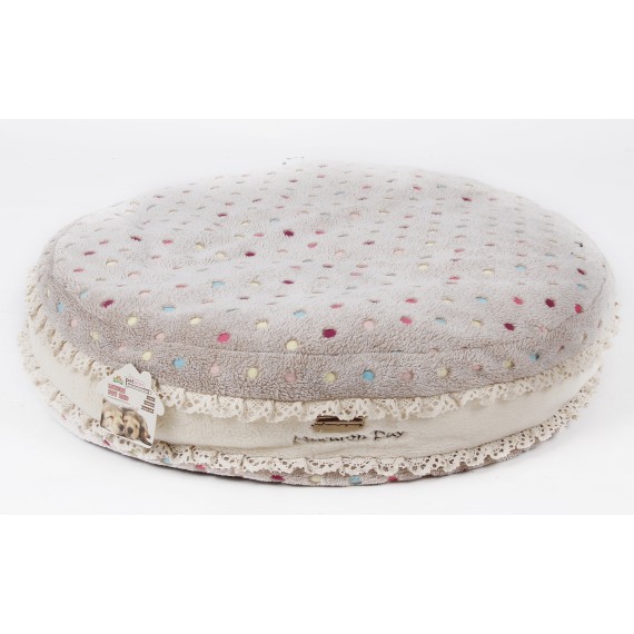 Macarons moelleux 3 pièces – Paniers en polyester pour animaux de compagnie, confort et détente – Coussins ronds portables