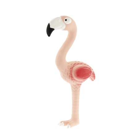 Flamant rose en latex - Jouet couineur à mâcher et à jouer - Latex durable