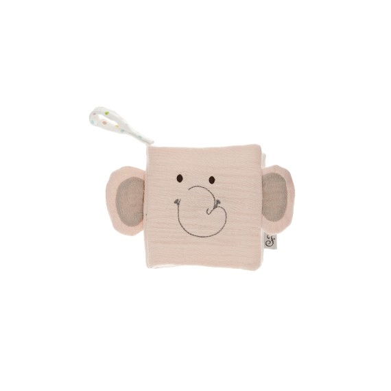 Livret de jouets - Jouet interactif en tissu doux - Pois colorés - 10 x 10 x 2 cm