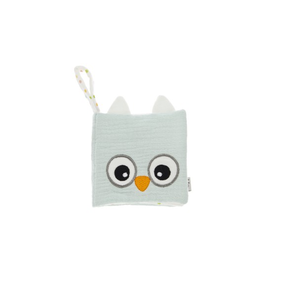 Livret de jouets - Jouet interactif en tissu doux - Pois colorés - 10 x 10 x 2 cm