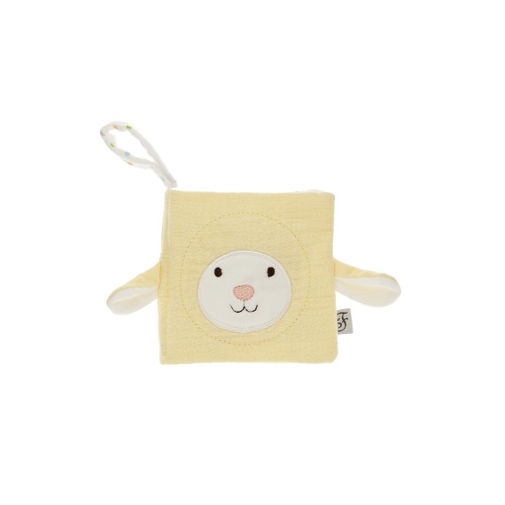 Livret de jouets - Jouet interactif en tissu doux - Pois colorés - 10 x 10 x 2 cm