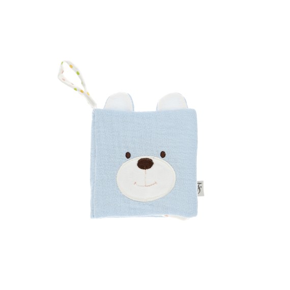 Livret de jouets - Jouet interactif en tissu doux - Pois colorés - 10 x 10 x 2 cm