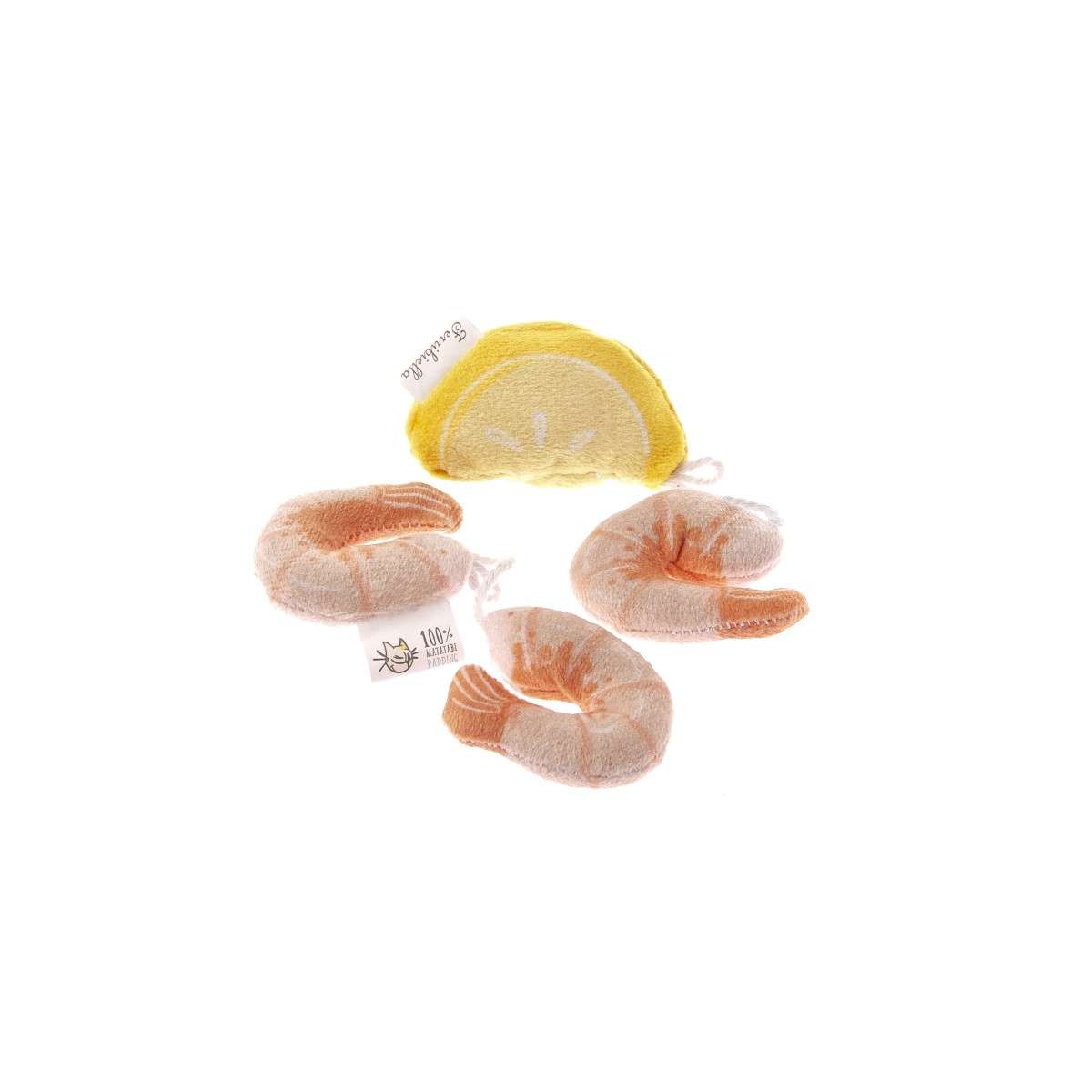 Jouet interactif pour chat en forme de crevettes Matatabi - Matatabi et polyester - 9 x 4 x 2,5 cm