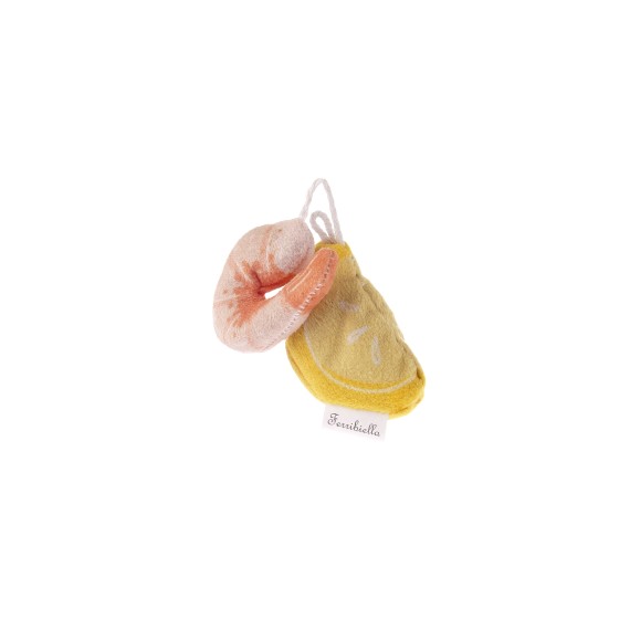 Jouet interactif pour chat en forme de crevettes Matatabi - Matatabi et polyester - 9 x 4 x 2,5 cm