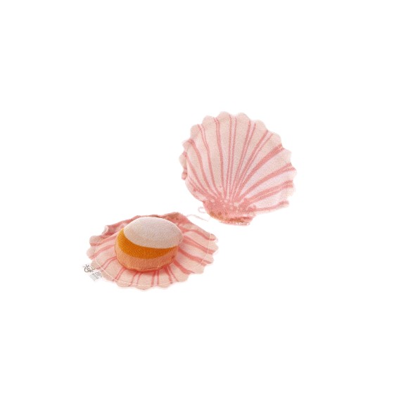 Jouet interactif pour chat en forme de coquilles Saint-Jacques Matatabi - Matatabi et polyester - 12 x 9 x 2,5 cm