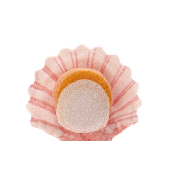 Jouet interactif pour chat en forme de coquilles Saint-Jacques Matatabi - Matatabi et polyester - 12 x 9 x 2,5 cm