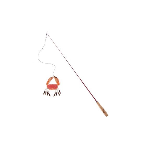 Jouet pour chat crabe Matatabi - Mâcher et jouer interactif - Matatabi & Polyester - 18x10x3cm