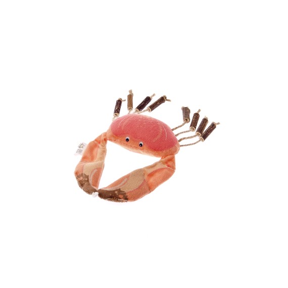 Jouet pour chat crabe Matatabi - Mâcher et jouer interactif - Matatabi & Polyester - 18x10x3cm