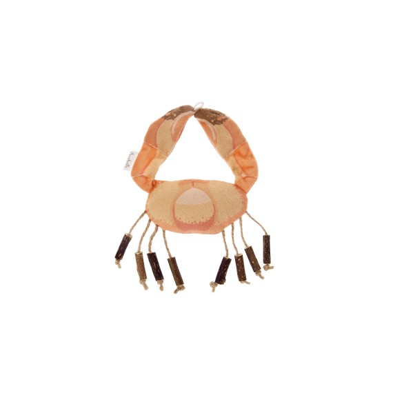 Jouet pour chat crabe Matatabi - Mâcher et jouer interactif - Matatabi & Polyester - 18x10x3cm