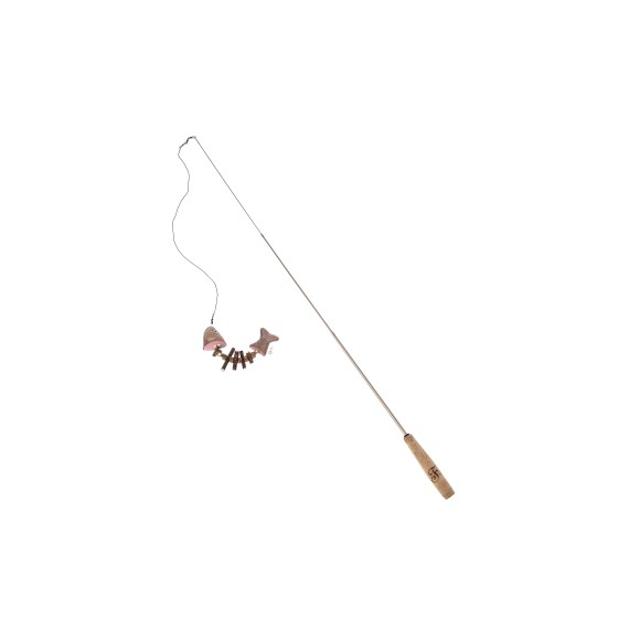Jouet interactif en forme d'arête de poisson Matatabi pour chat - Matatabi et polyester - 28 x 9 x 2,5 cm