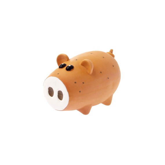 Fluo Latex Piglets - Jouet couineur coloré à mâcher - Latex résistant - 13 x 8 x 9 cm