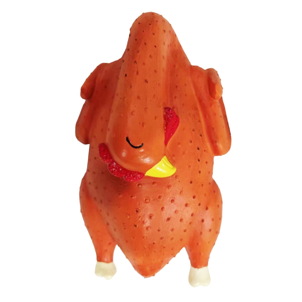 Poulets cuits au four en latex - Jouet à mâcher amusant et couineur - Latex durable - 10 x 9 x 9 cm