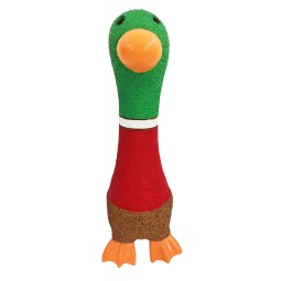 Canard et poule en latex - Jouet couineur amusant à mâcher - Latex durable - 19 x 11 x 10 cm