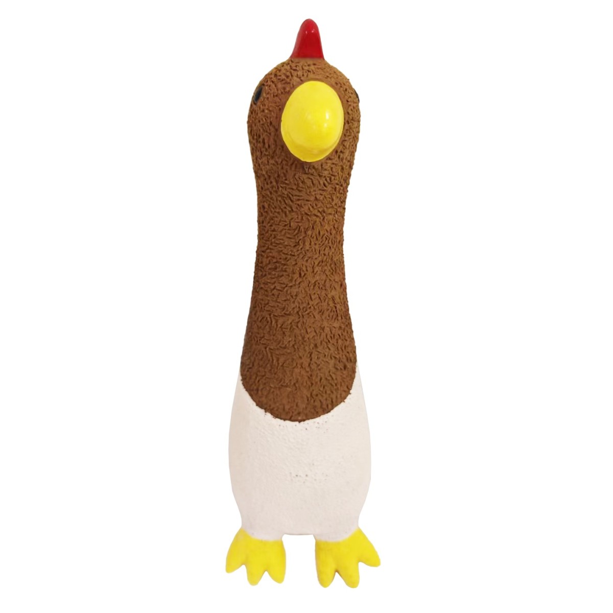 Canard et poule en latex - Jouet couineur amusant à mâcher - Latex durable - 19 x 11 x 10 cm