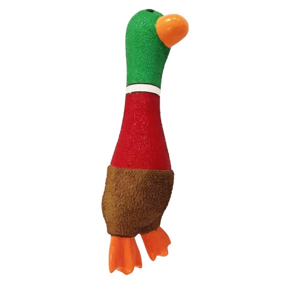 Canard et poule en latex - Jouet couineur amusant à mâcher - Latex durable - 19 x 11 x 10 cm