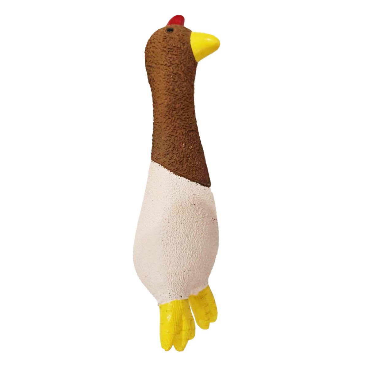 Canard et poule en latex - Jouet couineur amusant à mâcher - Latex durable - 19 x 11 x 10 cm