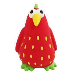 Fruits et poulet en latex - Jouet à mâcher couineur amusant - Latex durable - 13 x 5 x 5 cm