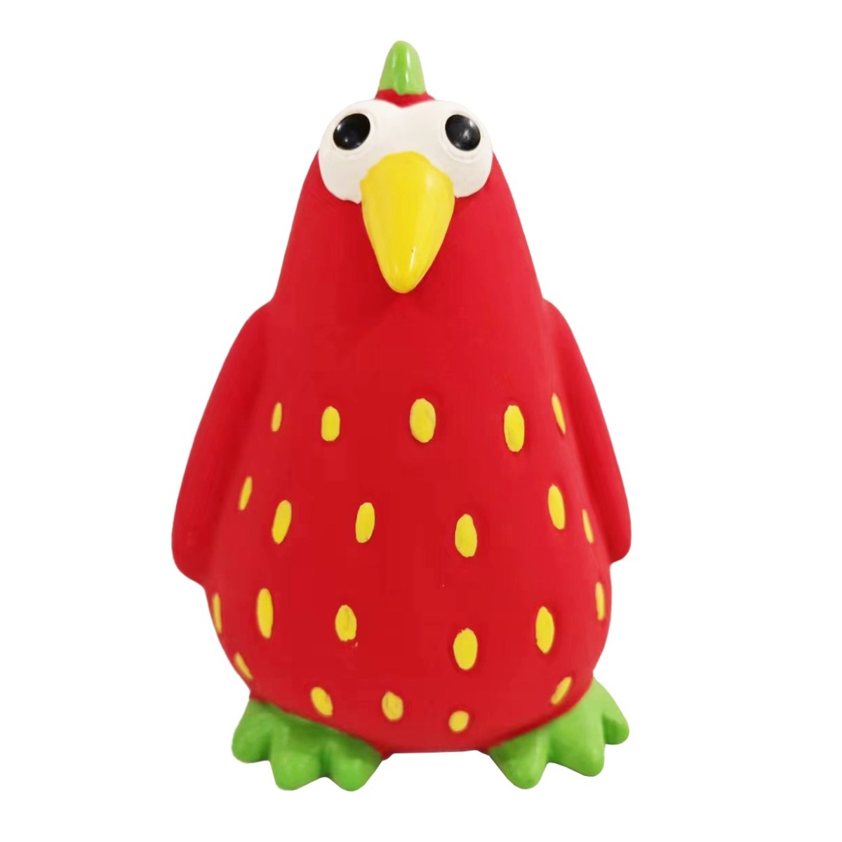 Fruits et poulet en latex - Jouet à mâcher couineur amusant - Latex durable - 13 x 5 x 5 cm