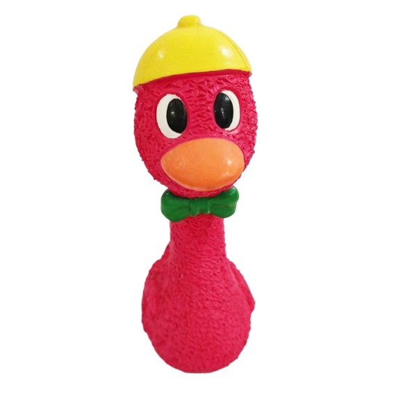 Fruits et poulet en latex - Jouet à mâcher couineur amusant - Latex durable - 15 x 10 x 8 cm