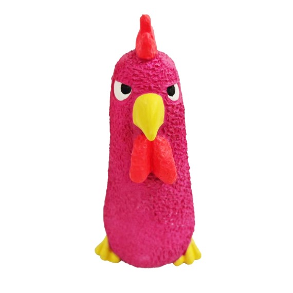 Fruits et poulet en latex - Jouet à mâcher couineur amusant - Latex durable - 15 x 10 x 8 cm