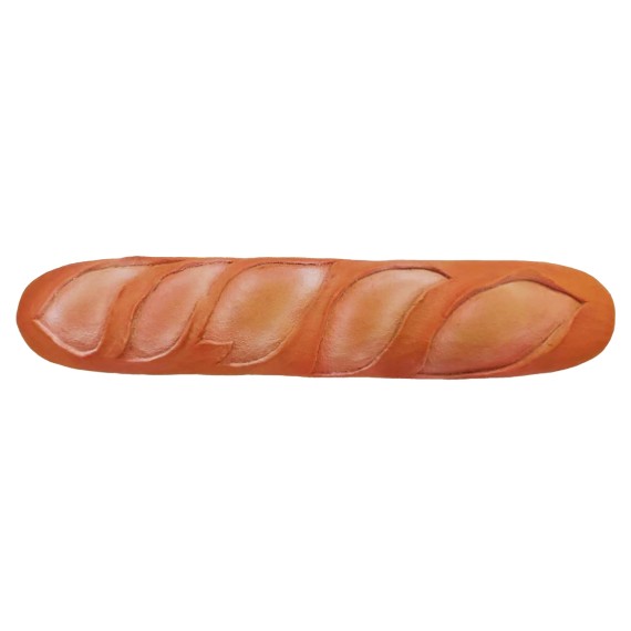 Pack de baguettes en latex - Jouet à mâcher réaliste - Latex durable - 5 x 7 x 33,5 cm