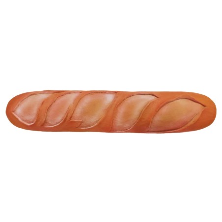 Pack de baguettes en latex - Jouet à mâcher réaliste - Latex durable - 5 x 7 x 33,5 cm