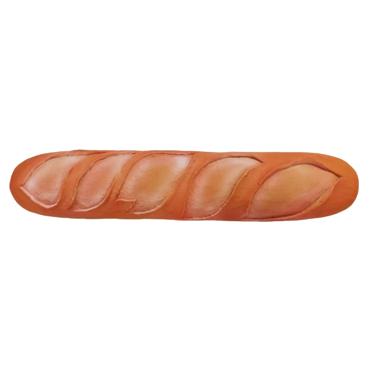 Pack de baguettes en latex - Jouet à mâcher réaliste - Latex durable - 5 x 7 x 33,5 cm