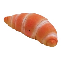 Croissant en latex - Jouet à mâcher réaliste - Latex durable - 16 x 8 x 4,5 cm