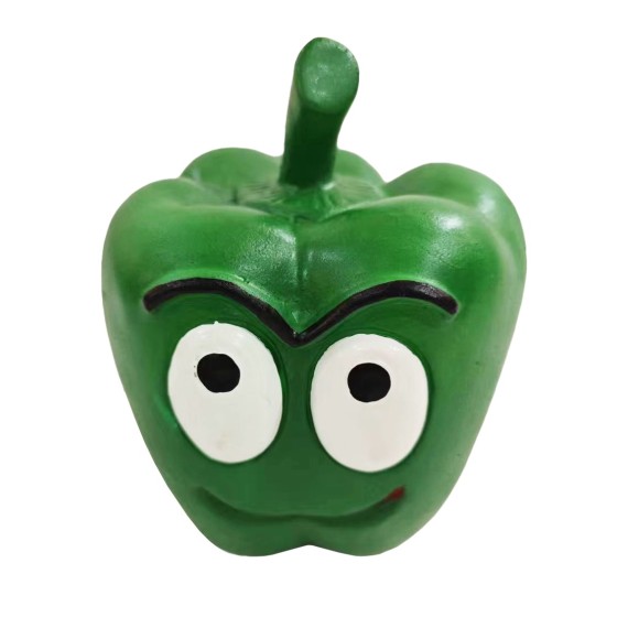 Lot de 6 légumes mélangés en latex - Jouet à mâcher coloré - Latex durable - 12 x 7 x 7 cm
