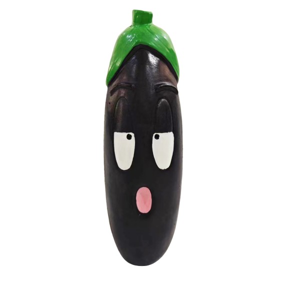 Lot de 6 légumes mélangés en latex - Jouet à mâcher coloré - Latex durable - 12 x 7 x 7 cm