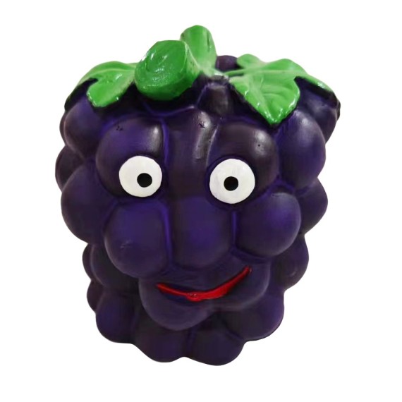Lot de 6 salades de fruits en latex - Jouet à mâcher coloré - Latex durable - 10 x 8 x 8 cm