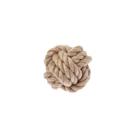 Jouet balle en corde de chanvre - Jouet à mâcher et à tirer durable - Chanvre Canapa naturel - 8 cm de diamètre