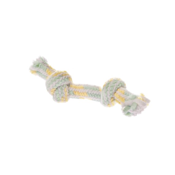 Jouet en corde chenille à 2 nœuds - Jouet à mâcher et à tirer durable - Chanvre Canapa naturel